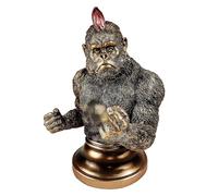 OUTOUR Angry Gorilla Sculpture Medieval Animal Statue Resin Decoration Desktop Home Decoration Office Decoration Desk Cabinet Gift 10.5 High
