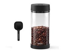 OUTPEAK Neo 1.35L, 6-Month Fresh Coffee Bean Storage, Large Auto Vacuum Coffee Canister, Holds 17.6 oz of Coffee Beans, One-Button Operation, Airtight Canister with Scoop, Food Storage Glass