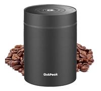 OUTPEAK Neo 2025 Auto Vacuum Coffee Canister, 0.75L Capacity for 8.8oz of Coffee Beans, One-Button Operation, Stainless Steel Food Storage Container with Scoop Black (Champion's Choice)