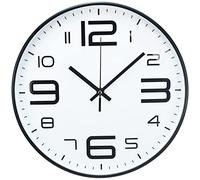 Outpicker Wall Clocks Silent Non Ticking Clock Kitchen Wall Clocks for Living Room Bedroom Office 12inch/30cm (Black white)
