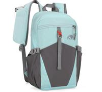 Outplea 12L Small Hiking Backpack for Man Women Kids, Mini Waterproof Casual Daypack with Phone Holder, Children's Outdoor Rucksack, Green