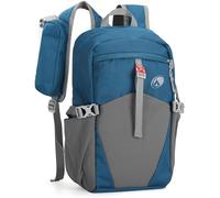 Outplea 12L Small Hiking Backpack for Man Women Kids, Mini Waterproof Casual Daypack with Phone Holder, Children's Outdoor Rucksack, Blue