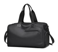 Outplea 18L Gym Bag with Shoe Compartment for Men Women, Ryanair 40x25x20 Underseat Bag for Business, Small Travel Duffel Bags, Holdall Carry On Bags for Airplanes, Black