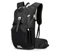 Outplea Breathable Cycling Backpack Waterproof, Mountain Bike Backpack with Helmet Cover, Thermal Hydration Pack for MTB Running Hiking Skiing Walking, Black