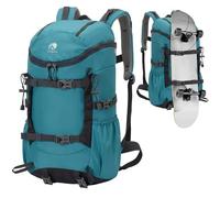 Outplea Multifunctional 30L Hiking Backpack, Ergonomic Travel Backpack for Men Women, Lightweight Breathable Skateboard Rucking Backpack for Camping Skiing Sport, Blue