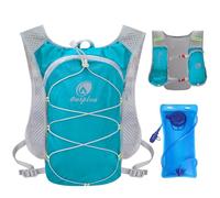 Outplea Running Vest with 2L Water Bladder, Ultralight Multi-pockets Hydration Backpack for Women & Men Marathoner, Hydration Pack for Hiking Biking Camping, Teal