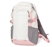 Outplea Small Hiking Backpack Comfortable for Women, 20L Travel Daypack Waterproof, Outdoor Sports Rucksack for Camping Fitness Climbing Walking, Pink & White