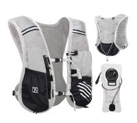 Outplea Women Men Running Vest with 2L Large Opening Water Bladder, Ultralight Cycling Hydration Pack Backpack with Phone Holder for Runner Marathoner Hiking Walking