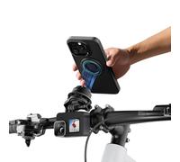 Outplorer Quick Launch Magnetic Motorcycle Phone Mount, Anti-Vibration Handlebar Bracket with Secure Lock for Bike Scooter Moto MTB, 360° Blind Installation for Phones (QB01-Bike-Pro)