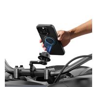 Outplorer Quick Launch Magnetic Motorcycle Phone Mount, Anti-Vibration Handlebar Bracket with Secure Lock for Bike Scooter Moto MTB, 360° Blind Installation for Phones (QM02-Motorcycle-Pro)