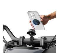 Outplorer Quick Launch Magnetic Motorcycle Phone Mount with Universal Interface, Anti-Vibration Handlebar Bracket with Secure Lock for Bike Scooter Moto MTB, 360° Blind Installation (QM01&QU01)