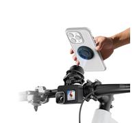Outplorer Quick Launch Magnetic Motorcycle Phone Mount with Universal Interface, Anti-Vibration Handlebar Bracket with Secure Lock for Bike Scooter Moto MTB, 360° Blind Installation (QB01&QU01)