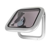 OUTPRIZE Rectangle Boat Portlight, 8.27"L x 8.27"H Durable Low Profile Boat Porthole Hatch Window with Anti-Rust Aluminum Frame and Enhanced Shock Resistance Acrylic Glass