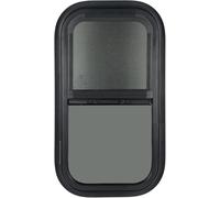 OUTPRIZE Vertical RV Window, 12" W x 22" H Tinted Sliding RV Window with Net Screen and Trim Ring, Fit for 1-1/4" to 1-4/5" Thickness Wall, DOT Approved