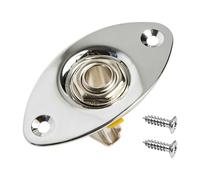 Output Socket Plate on Electric Guitar, Silver