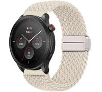OUTPUTBT 18mm Braid Magnetic Strap for HUAWEI Watch GT 5/4 41mm Nylon Replacement for Garmin Vivoactive 4S/Vivomove 3S Cotton Bracelet for Garmin Forerunner 255S/265S Venu 2S/3S Woman Man