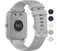 OUTPUTBT 19mm Watch Strap for GRV FC1 Replacement Band for Veryfitpro ID205L/Fitpolo H205L/JONVOH ID205L/VAOYAO ID205S/Hama 4900/5910/OCTANDRA/Satily 1.3 inch watch Sport Silicone Women Men Grey