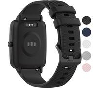 OUTPUTBT 19mm Watch Strap for GRV FC1 Replacement Band for Veryfitpro ID205L/Fitpolo H205L/JONVOH ID205L/VAOYAO ID205S/Hama 4900/5910/OCTANDRA/Satily 1.3 inch watch Sport Silicone Women Men Black