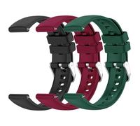 OUTPUTBT 3-Pack Silicone Watch Strap 24mm Compatible with Garmin/SUUNTO/Ticwatch/Spartan/Fossil Band for Woman Man, Bandwidth 16mm 18mm 20mm 22mm 24mm