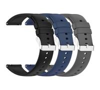OUTPUTBT 3-Pack Silicone Watch Strap 24mm Compatible with Garmin/SUUNTO/Ticwatch/Spartan/Fossil Band for Woman Man, Bandwidth 16mm 18mm 20mm 22mm 24mm