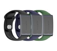 OUTPUTBT 3-Piece Silicone Watch Strap Compatible with Amazfit Helio Strap Smart Band Replacement for Men Women