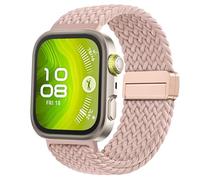 OUTPUTBT Braid Magnetic Watch Strap for HUAWEI WATCH FIT 3 Replacement Nylon Cotton Sport for Huawei Fit3 for Woman Man