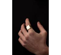 Outrage London Men's 18K Gold Personalised Square Signet Ring | Size: 11 Outrage London Gold 11