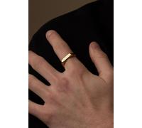 Outrage London Men's 18K Gold Personalised Thin Signet Ring | Size: 8 Outrage London Gold 8