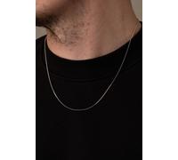 Outrage London Men's 925 Sterling Silver Personalised 1MM Cuban Chain Necklace | Size: 16 inches Outrage London Silver 16 inches
