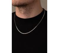 Outrage London Men's 925 Sterling Silver Personalised 3MM Cuban Chain Necklace | Size: 22 inches Outrage London Silver 22 inches