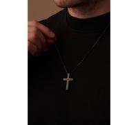 Outrage London Men's Black Personalised Cross Pendant Cuban Necklace | Size: 24 inches Outrage London Black 24 inches