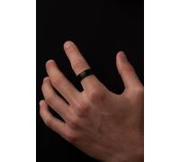 Outrage London Men's Black Personalised Hammered Tungsten Band Ring | Size: 9 Outrage London Black 9