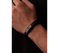 Outrage London Men's Black Personalised Multiple Band Leather Bracelet | Size: 18 cm Outrage London Black 18 cm