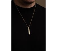 Outrage London Men's Gold 4-Sided Engravable Pendant Necklace | Size: 22 inches Outrage London Gold 22 inches