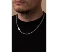 Outrage London Men's Mens Silver Personalised Wheat Chain Necklace | Size: 18 inches Outrage London Silver 18 inches