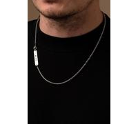 Outrage London Men's Silver Personalised 3MM Box Chain Necklace | Size: 24 inches Outrage London Silver 24 inches