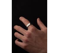 Outrage London Men's Silver Personalised 4-Sided Band Ring | Size: 8 Outrage London Silver 8