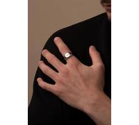 Outrage London Men's Silver Personalised Circle Signet Ring | Size: 9 Outrage London Silver 9