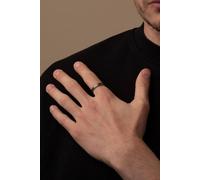 Outrage London Men's Silver Personalised Hammered Tungsten Band Ring | Size: 9 Outrage London Silver 9
