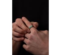 Outrage London Men's Silver Personalised Malachite Signet Ring | Size: 10 Outrage London Silver 10