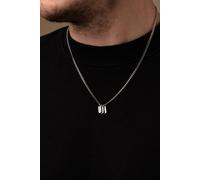 Outrage London Men's Silver Personalised Multiple Tag Pendant Cuban Necklace | Size: 18 inches Outrage London Silver 18 inches