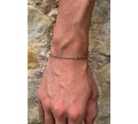 Outrage London Men's Silver Personalised Thin Paper Clip Bracelet | Size: 9 inches Outrage London Silver 9 inches