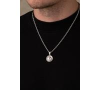 Outrage London Men's Silver St Christopher Pendant Necklace | Size: 24 inches Outrage London Silver 24 inches