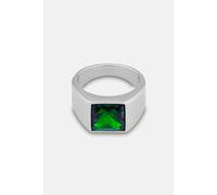 Outrage London Silver Green Stone Signet Ring | Size: 8 Outrage London Silver 8