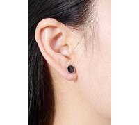 Outrage London Women's 2mm silver onyx stud earrings | Size: Small Outrage London Silver Small