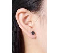 Outrage London Women's Black Studs Earrings Onyx Stone Studs in Silver Outrage London Silver One Size