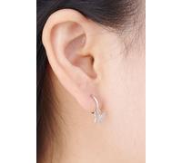 Outrage London Women's Butterfly Hoop Earrings in Silver | Size: Small Outrage London Silver Small