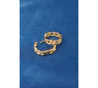 Outrage London Women's Gold Chain Hoops, Small Minimalistic Hoops | Size: 14mm Outrage London Gold 14mm