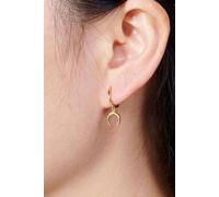 Outrage London Women's Moon Crescent Hoop Earrings, Gold Hoops, Minimalistic | Size: Small Outrage London Gold Small