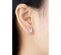 Outrage London Women's Silver deer diamond cz stud earrings | Size: Small Outrage London Silver Small